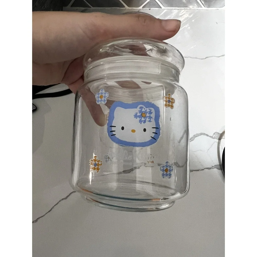 Blue HELLO KITTY Vintage 1997 SANRIO  Canister/Candy Jar Lid